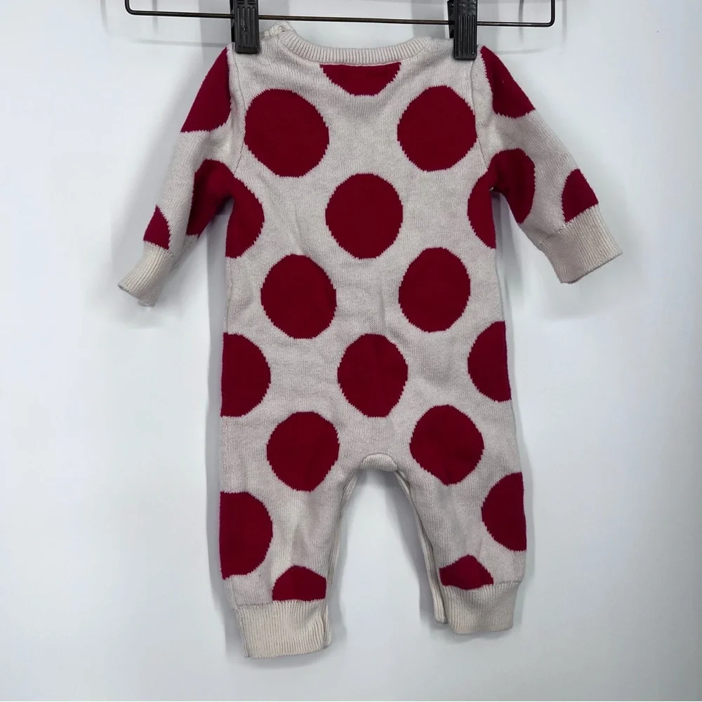 Baby Gab Red and Beige Sweater Knit One Piece Jumper